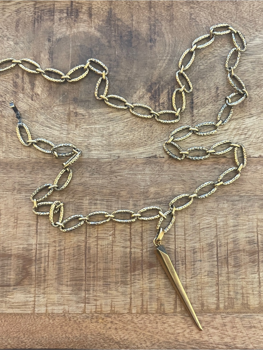 Kendra Scott brass spike necklace